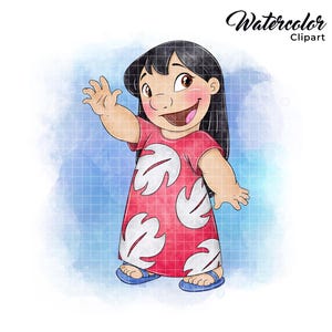 Stitch aquarel png Lilo aquarel png Lilo en Stitch PNG Lilo aquarel prints Stitch clipart png-bestanden