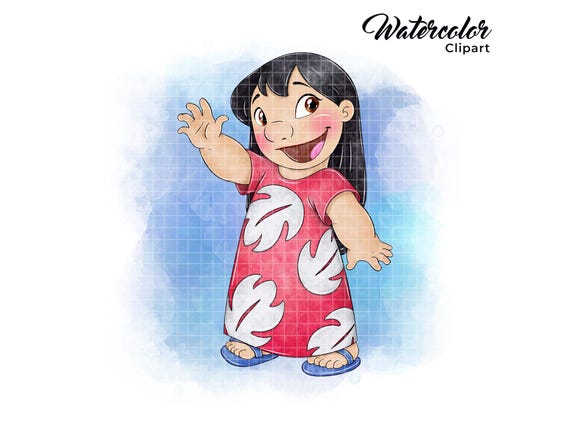 Stitch Watercolor PNG Lilo Watercolor PNG Lilo and Stitch PNG Lilo Watercolor Prints Stitch Clipart Png Files