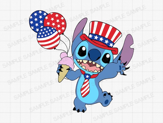 Stitch 4th of July SVG Lilo and Stitch 4th of July SVG 4th of July Stitch SVG Stitch Fourth of July Svg Stitch Independence Day Svg