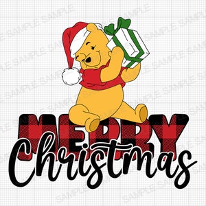Winnie the Pooh Christmas SVG Winnie the Pooh SVG Winnie the Pooh Merry Christmas SVG Christmas Winnie the Pooh Svg