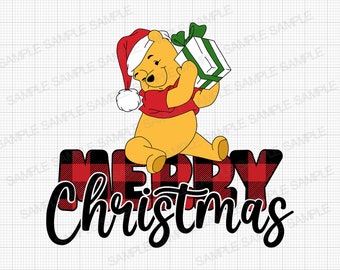 くまのプーさん クリスマス svg 25 アイテム SVG、jpg、Pdf、Png、Eps