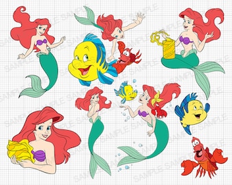 The Little Mermaid SVG The Little Mermaid Ariel SVG The Little Mermaid Ariel Birthday Girl SVG The Little Mermaid Cut Files