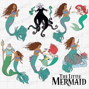 The Little Mermaid SVG The Little Mermaid Ariel SVG The Little Mermaid Ariel Birthday Girl SVG The Little Mermaid Cut Files