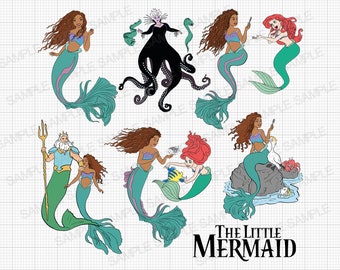 The Little Mermaid SVG The Little Mermaid Ariel SVG The Little Mermaid Ariel Birthday Girl SVG The Little Mermaid Cut Files