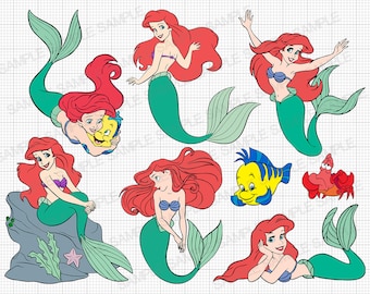The Little Mermaid SVG The Little Mermaid Ariel SVG The Little Mermaid Ariel Birthday Girl SVG The Little Mermaid Cut Files
