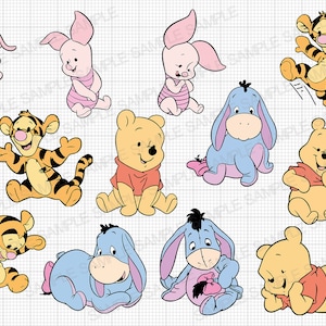 Baby Winnie the Pooh SVG Baby Winnie the Pooh Cut Files Baby Winnie the Pooh Cricut SVG