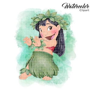 Stitch aquarel png Lilo aquarel png Lilo en Stitch PNG Lilo aquarel prints Stitch clipart png-bestanden