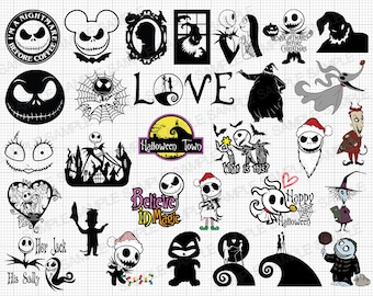Jack Halloween SVG Jack Skellington SVG Nightmare Before SVG Nightmare Before Christmas Svg Sally Halloween Svg Jack Halloween Cricut File