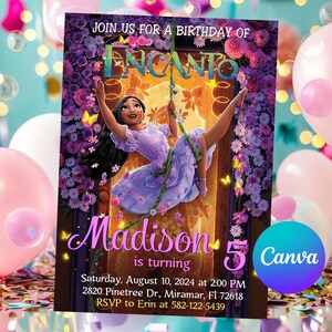 Encanto Invitation Encanto Birthday Encanto Party Encanto Editable Invitation Encanto Digital Printable File