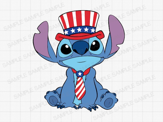 Stitch 4th of July SVG Lilo and Stitch 4th of July SVG 4th of July Stitch SVG Stitch Fourth of July Svg Stitch Independence Day Svg