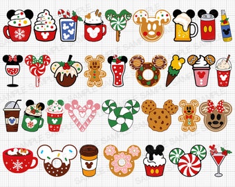 Paquete de bocadillos navideños SVG Bebida navideña SVG Comida de carnaval SVG Café SVG Vacaciones familiares SVG Camiseta navideña SVG