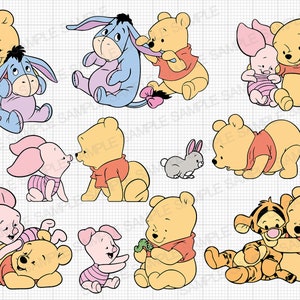 Baby Winnie the Pooh SVG Baby Piglet SVG Baby Tigger SVG Baby Eeyore Svg Baby Winnie the Pooh Cut Files Baby Winnie the Pooh Cricut