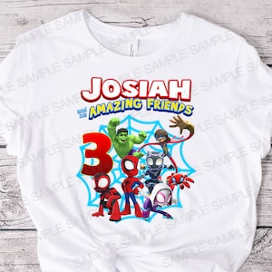 Spidey and his Amazing Friends PNG Spidey and his Amazing Friends Iron On Transfer Spidey Clipart Spidey Shirt Spidey Tshirt