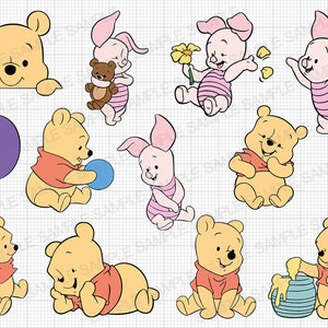 Baby Winnie the Pooh SVG Baby Piglet SVG Baby Winnie the Pooh Cut Files Baby Winnie the Pooh Cricut Baby Winnie the Pooh Png