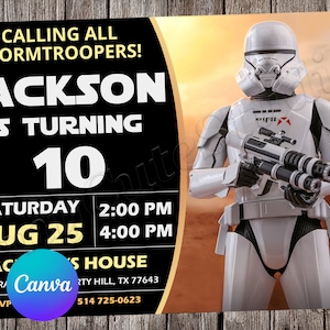 Star Wars Invitation Star Wars Birthday Star Wars Party Star Wars Editable Invitation Star Wars Printable File