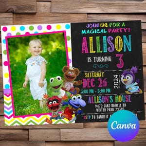 Muppet Babies Invitation Muppet Babies Birthday Muppet Babies Party Muppet Babies Editable Invitation Muppet Babies Digital Printable File
