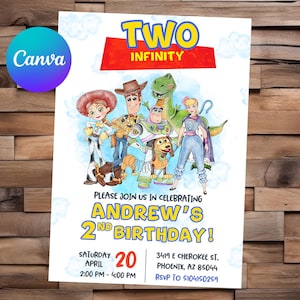 Toy Story Invitation Buzz Lightyear Invitation Toy Story Birthday Toy Story Party Toy Story Editable Invitation Toy Story Printable File