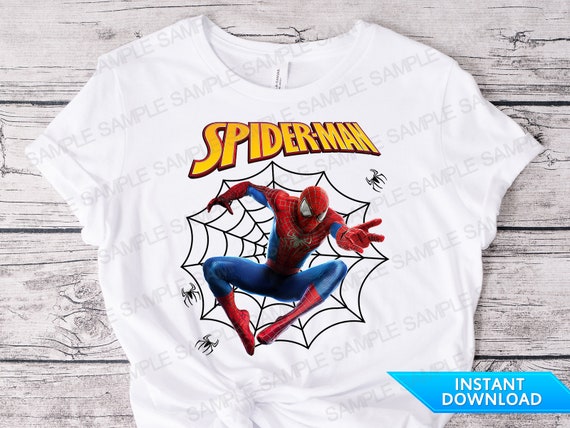 Spiderman PNG Spiderman Iron On Transfer Spiderman Clipart Spiderman Birthday Boy Spiderman Shirt Spiderman Tshirt