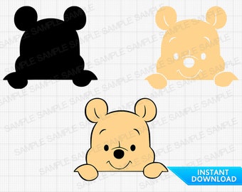 Baby Winnie the Pooh SVG Baby Winnie the Pooh Cut Files Baby Winnie the Pooh Cricut Baby Winnie the Pooh Png Baby Winnie the Pooh Silhouette