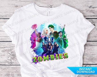 Zombies PNG Zombies Iron On Transfer Zombies Clipart Zombies Birthday Party Zombies Shirt Zombies Tshirt