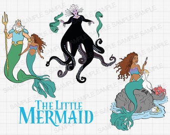 The Little Mermaid SVG The Little Mermaid Ariel SVG The Little Mermaid Ariel Birthday Girl SVG The Little Mermaid Cut Files