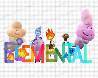 Elemental PNG Elemental Iron On Transfer Elemental Birthday Party Elemental Clipart Elemental T-shirt Elemental Shirt Elemental Digital