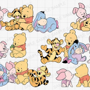 Baby Winnie the Pooh SVG Baby Winnie the Pooh taglia file Baby Winnie the Pooh Cricut SVG