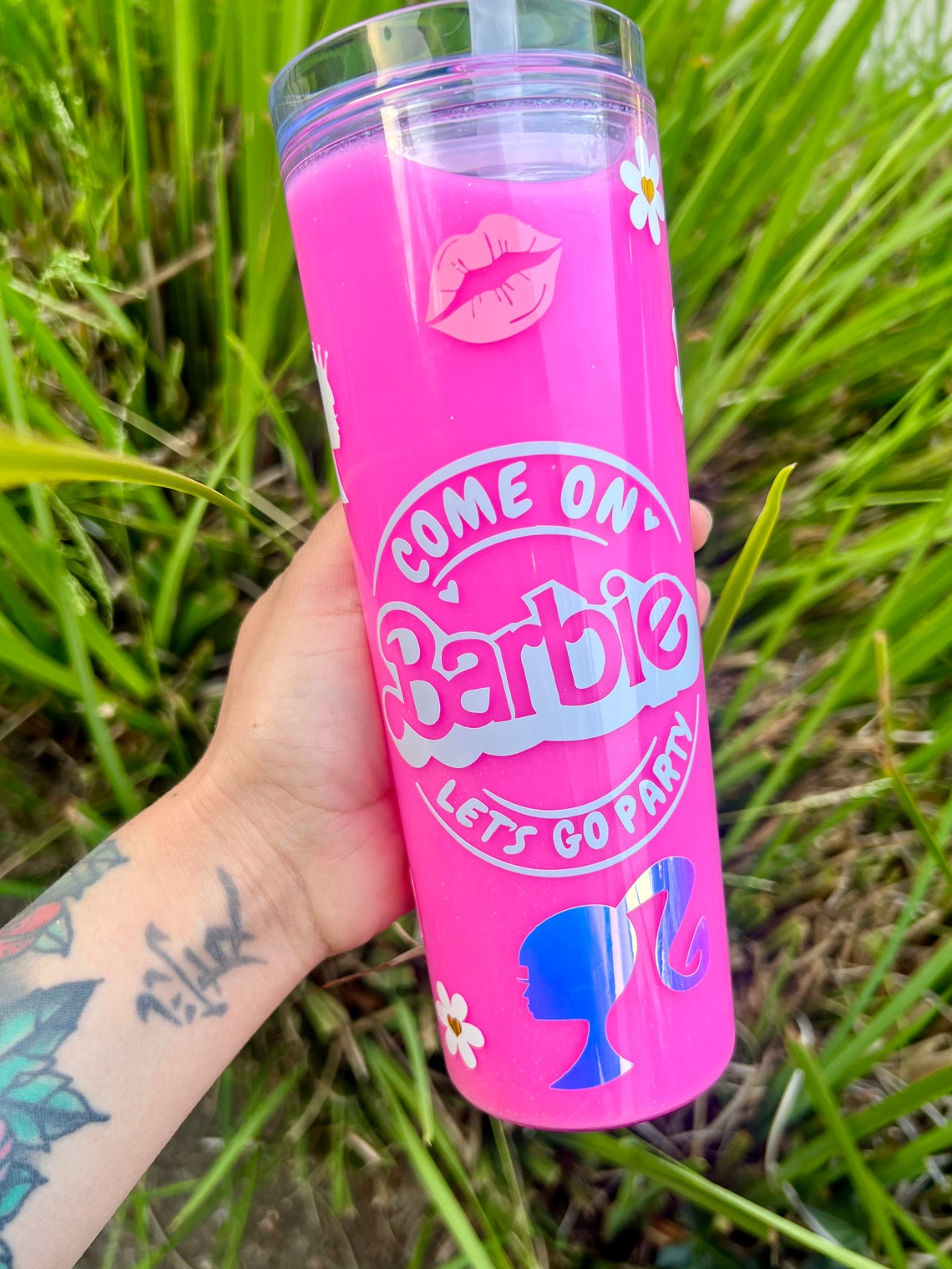 Barbie Tumbler Barbie Pink Tumbler Barbie Doll Tumbler - Etsy