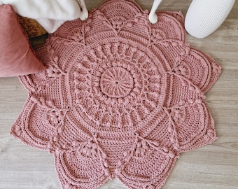 CROCHET RUG PATTERN rug making crochet floral rug pattern crochet mat crochet carpet flower crochet pattern carpet pattern nursery decor