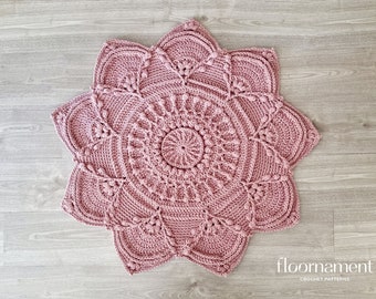 CROCHET RUG PATTERN rug making crochet floral rug pattern crochet mat crochet carpet flower crochet pattern carpet pattern nursery decor