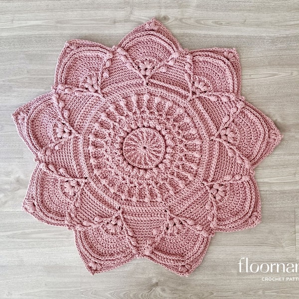 CROCHET RUG PATTERN rug making crochet floral rug pattern crochet mat crochet carpet flower crochet pattern carpet pattern nursery decor