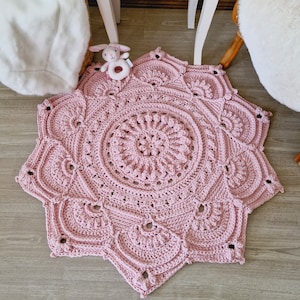 CROCHET PATTERN crochet rug pattern doily pattern doily rug crochet decor home floral crochet rug pattern crochet floor rug pattern