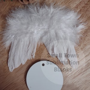 NEW Necklace Favor Sublimation Blank Angel Wing Moon Phase Necklace...
