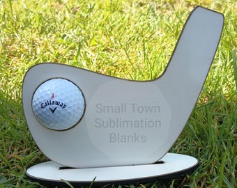 Sublimation blank Golf club, Father's day, Golf ball, Grandparents gift blank, Tee, Laser cut, Shelf sitter, Unisub, Dads gifts, Golfer