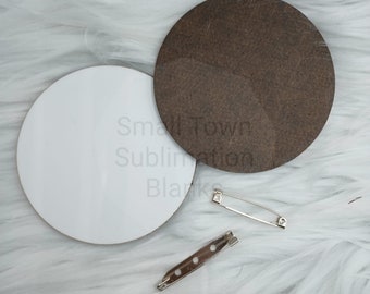 Round Sublimation blank buttons, Picture buttons, Large 3 inch round, unisub, Laser cut in USA, pin backing