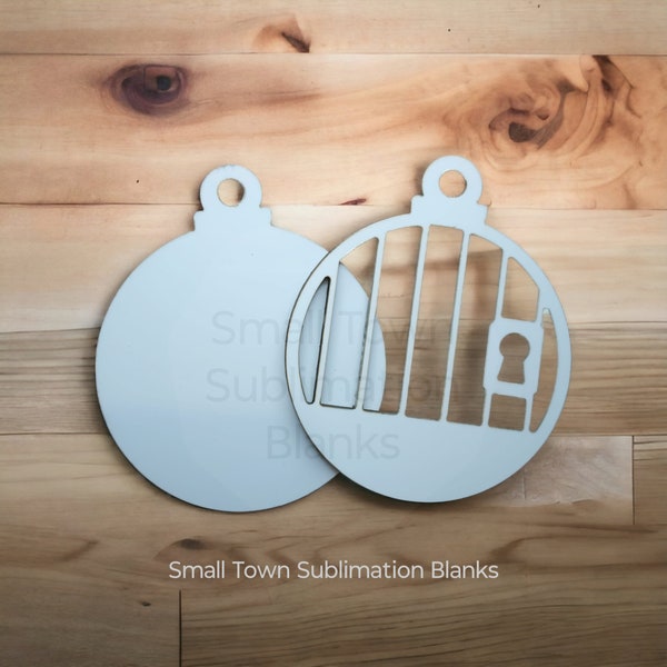 sublimation blank jail cell ornament, joke gift, funny ornament, blanks, laser cut, facebook jail, 2D ornaments Christmas time, Holiday gift