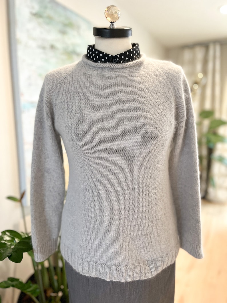 KNITTING PATTERN . Elizabeth Sweater Pullover . Easy Sweater Pattern