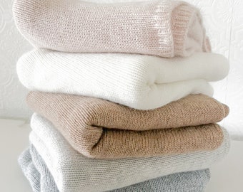 Cashmere Baby Blanket: Soft Knit, Machine Washable, Made in USA