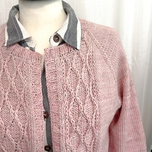 Mallory Cardigan Knitting Pattern: Twisted Stitch Lattice (PDF Pattern)