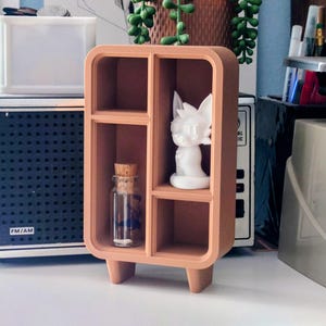 Miniaturowa minimalistyczna półka na drobiazgi | Gablotka na osobliwości