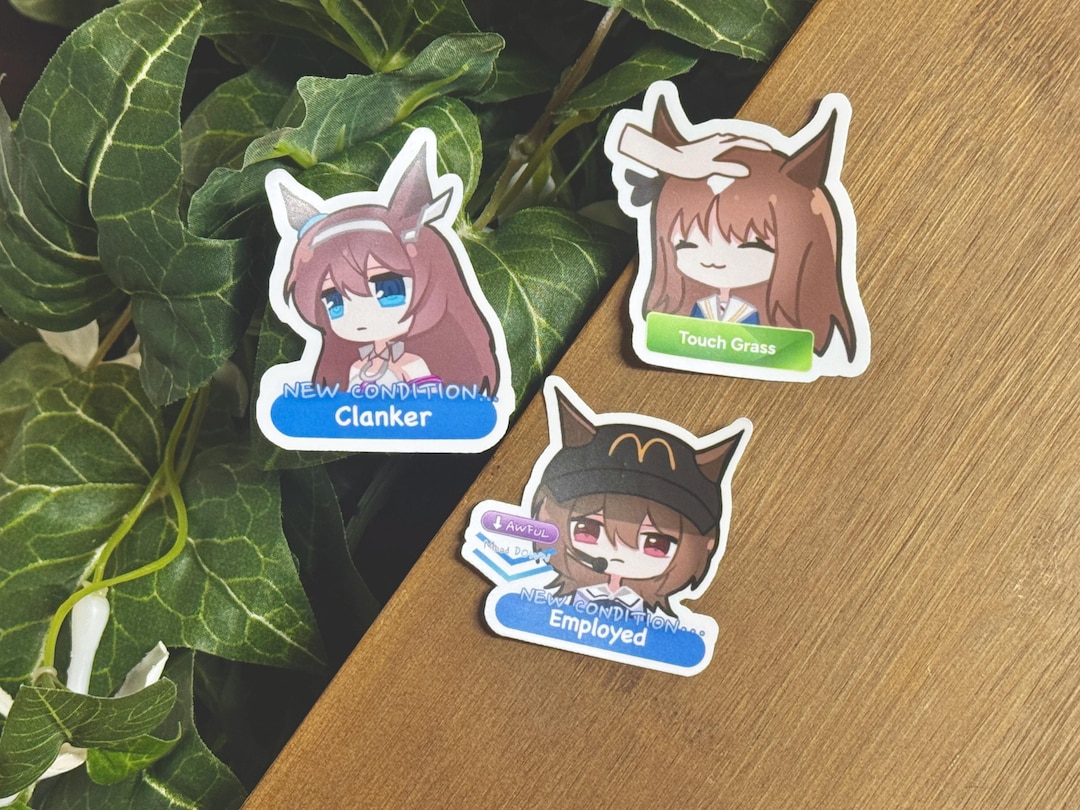 Uma Musume Meme Sticker Set – Agnes Tachyon, Grass Wonder, Mihono