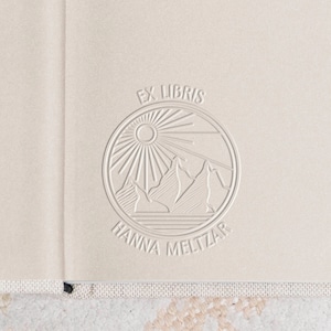 Mountain Book Embosser | Personalized Library Stamp | Ex Libris | This book belongs to | Book lover gift, Teacher gift, Gift For Her