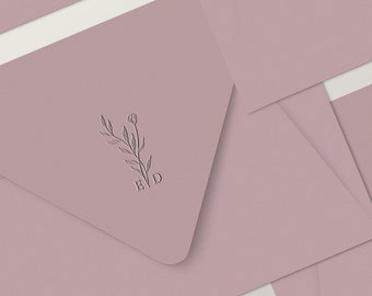 Wedding Envelope Embosser | Custom Last Name Embosser | Personalized Initial Monogram Embosser | Couples Names Logo | Embossing Stamp