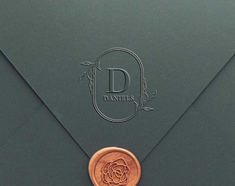 Wedding Envelope Embosser | Custom Last Name Embosser | Personalized Initial Monogram Embosser | Couples Names Logo | Embossing Stamp