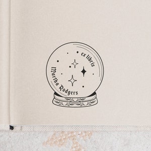 Crystal Ball Personalized Book Stamp | Ex Libris | From the library of | This book belongs to | Book lover gift | Self ink stamper | Wood