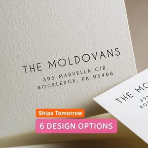 Sello de dirección de retorno para bodas: autoentintable o con mango de madera