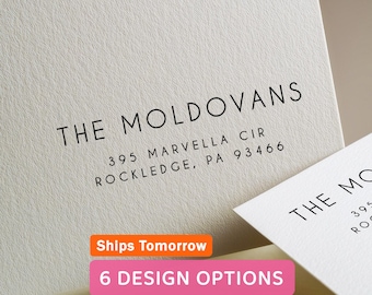 Wedding Return Address Stamp – Self-Inking or Wood Handle