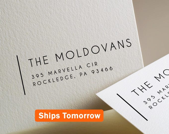 Wedding Return Address Stamp – Self-Inking or Wood Handle