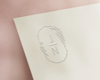 Wedding Envelope Embosser | Custom Last Name Embosser | Personalized Initial Monogram Embosser | Couples Names Logo | Napkin Embossing Stamp