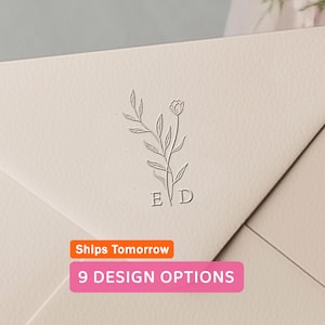 Envelope Embosser for Wedding Invitations | Custom Last Name Embosser | Personalized Initial Monogram Embosser | Couples Names Logo